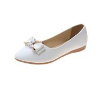 Zapatos planos para mujer, con puntera puntiaguda, cómodos, con lazo, con detalles de lazo, zapatos planos cómodos para mujer, uso diario, puntera cerrada, zapatos de bailarina, zapatos de trabajo y