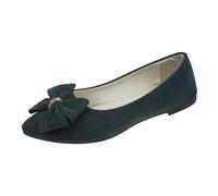 Zapatos planos para mujer elegantes en punta, bailarinas cómodas zapatos planos de noche con lazo, zapatos de novia ligeros transpirables clásicos versátiles para bodas y fiestas, marine, 36 EU