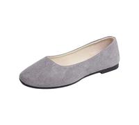 Zapatos planos para mujer, elegantes y cómodos, sandalias de mujer azules planas de color sólido, zapatos de verano ligeros, sandalias de moda para exteriores de ante, zapatos de noche, boca plana