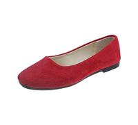 Zapatos planos para mujer, elegantes y cómodos, sandalias de mujer azules planas de color sólido, zapatos de verano ligeros, sandalias de moda para exteriores de ante, zapatos de noche, boca plana