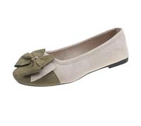 Zapatos planos para mujer, primavera verano y otoño, ligeros, de ante redondo, punta plana, arco suave, para citas, citas, tallas grandes, zapatos planos, zapatos planos para mujer, zapatos de