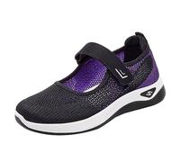 Zapatos Planos para Mujer Zapatos De Vestir Mocasines Casuales Moda Verano Mujer Zapatillas Rayas Malla Transpirable Cómodo Casual Zapatillas De Deporte Mocasines para Caminar