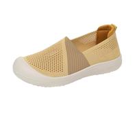 Zapatos Planos para Mujeres Bailarinas Mujer Malla Punto Caminar Cómodo Bailarina Punta Redonda Transpirable Clásicos Mocasines, café, 42 EU