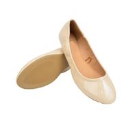 Zapatos Planos Plegables para Mujer Zapatillas de Ballet Plegables, Disponibles en Tres Colores, perfectas for desplazamientos y Ocio for Adaptarse Perfectamente a Tus pies(Beige,38 EU)