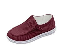 Zapatos planos tejidos para mujer, zapatos planos de lona transpirables, cómodas botas de vela con soporte para el arco del pie, ligeras, zapatos ortopédicos con cordones, zapatos casuales simples