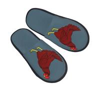Zapatos Pollo Rojo Reutilizable House Slippers Cálidas Zapatillas Casa Para Viaje Hombre Interior M