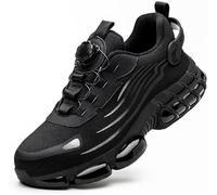 Zapatos Prestivos, Zapatillas Prestivos con Puntera de Acero, Zapatos de Trabajo de Seguridad Industrial con amortiguación de Aire for Hombres, 2025(Black,48)
