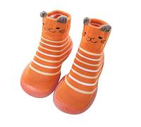 Zapatos Primeros Pasos Bebé Niño Niña Años Zapatillas Suela Suav e Transpirable Antideslizante Calcetines de Bebé con Dibujos Animados Zapatos para Aprender a Anda r Calcetines Bebe (S8, 26)