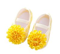Zapatos Princesa bebé niñas niños pequeños andadores Zapatillas Deporte Caminantes recién Nacido (Yellow, 20.5 Toddler)