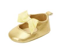 Zapatos Princesa para andadores niños pequeños niñas bebé Infantil Caminantes Calzado Delicado recién Nacido Antideslizante (Gold, 20.5 Toddler)