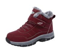 Zapatos Rugby Zapatos de felpa y algodón grueso otoño e invierno Zapatillas deportivas de senderismo antideslizantes Par de botas de nieve Fitness y Gimnasio Últimas Llegadas, rojo, 42 EU