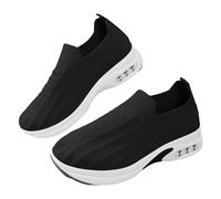 Zapatos sin cordones mujer ortopédicos deportivos zapatillas de verano de gimnasia paseo Slip On transpirables cómodas casuales antideslizantes barco malla con cojín de aire fitness correr tenis