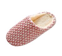 Zapatos sobre la rodilla para mujer piso de madera casa antideslizante pareja hombres y mujeres tallas grandes zapatillas de algodón zapatos ortopédicos mujer ancho invierno, b, 39 EU