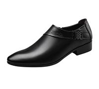 Zapatos Soldador Zapatos de Cuero de los Hombres Zapatos de Punta Tacón Bajo Slip on Color Sólido Estilo Simple Descuentos Ropa, Negro , 42 EU