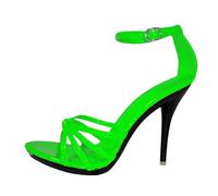 Zapatos Tacon Mujer Sandalias de Verano con Punta Abierta y tacón Alto hasta el Tobillo for Mujer, Tacones Finos, Tacones de Aguja de Banda Estrecha(Green,38)