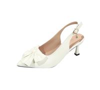 Zapatos Tacon Mujer,Tacones Mujer con Lazo Puntera Puntiaguda Moda Sandalias Elegantes de Vestir de Charol Cómodos Zapatos Destalonados de Tacón Fino para Fiesta Boda Noche