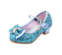 Zapatos Tacon Niña Princesa Tacones Sevillanas con Purpurina Zapatos Tacon Claqué Cierre De Hebilla Zapato De Baile Flamenco Mary Jane Flamenca Baile Latino Ballet Fiesta para Niña Y Mujer