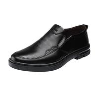 Zapatos Tenis Zapatos de Trabajo Clásicos de Cuero Zapatos de Hombre de Cuero Sólido Casual Retro Moda Zapatos Calcetín, Negro , 40 EU
