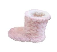 Zapatos tiroleses para mujer, calcetines de piso para parejas, adultos, engrosados, danza de interior, botas altas de piso tubular, educación temprana, zapatos para padres y mujeres, Rosa., 41 EU