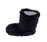 Zapatos tiroleses para mujer, calcetines de piso para parejas, adultos, engrosados, danza de interior, botas altas de piso tubular, educación temprana, zapatos para padres y mujeres, Negro , 35 EU