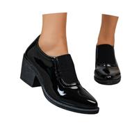 Zapatos Tradicionales de Traje con tacón Grueso, de Baile, de Novia, Bailarinas de tacón de Bloque, Elegantes, Hebilla, Mujer.