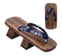 Zapatos Tradicionales Japoneses para Hombre Zuecos De Madera Geta Y Sandalias Chanclas Japonesas De Madera Sandalias Retro con Plataforma Alta(Brown C,EUR41-42)