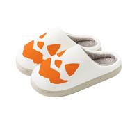 Zapatos transparentes para mujer con tacón de felpa para interiores con | Zapatillas de calabaza de Halloween para unisex espeluznantes, lindos y esponjosos, zapatos de invierno súper suaves y