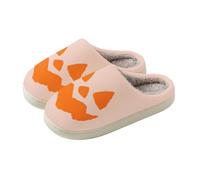Zapatos transparentes para mujer con tacón de felpa para interiores con | Zapatillas de calabaza de Halloween para unisex espeluznantes, lindos y esponjosos, zapatos de invierno súper suaves y