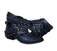 Zapatos Transpirables Cortos Altos, Botas Gruesas de tacón para Mujer, Botas con Cremallera para Mujer, cómodas y Elegantes, Ideales para Primavera y otoño, Tiempo Libre
