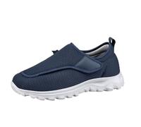 Zapatos transpirables para caminar para hombre, cómodos, acolchados, ligeros, con soporte de arco, informales, de verano, al aire libre, trabajo, zapatos ortopédicos para correr y entrenar, Blue, 8 UK