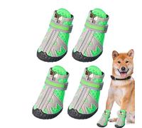 Zapatos transpirables para perros, protector de patas de protección contra | el calor, 5 tamaños, transpirables, evitan resbalones con de goma resistente para caminar al aire libre