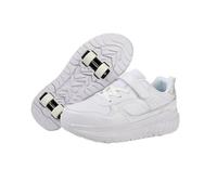 Zapatos Unisex Kids Wheeled Shoes, Skateboard Shoes Sports Shoes Sneakers For Kids, 2 In 1 Multifunctional 4 Wheels Roller Skates Lightweight Outdoor Sports Cross Trainers ( Color : 2 , Size : 32 EU )