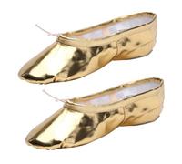 Zapatos unisex para danza del vientre folclórica que se adaptan a pies especiales, color plateado y dorado, zapatos de baile de secado rápido, Gold, Large