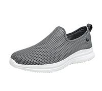 Zapatos unisex transpirables para caminar, tenis de malla ligera, suela acolchada cómoda, zapatillas antideslizantes para el día a día, calzado casual versátil, diseño fácil de poner, duradero y