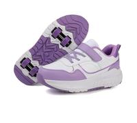 Zapatos Unisex Wheeled Shoes, Skateboard Shoes Sports Shoes Sneakers, 2 In 1 Multifunctional 4 Wheels Roller Skates Lightweight Outdoor Sports Cross Trainers(1,35 EU)