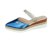 Zapatos Verano Mujer Comodos Chanclas Chica Sandalias Baotou Informales Sencillas Y Nuevas Para Mujer Con Tacón Bajo Y Hebilla de Cuerda Ligera Zapatos Verano Zapatillas de Esparto (Blue 41)