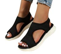 Zapatos Verano Mujer-Sandalias Mujer Verano Negras-Sandalias De CuñA para Mujer, Sandalias De Vestir Informales con De Verano, CóModas Y Elegantes Sandalias Doradas CuñA