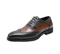 Zapatos Vestir Brogue Spector Austerity for Hombre, Piel Francesa, Punta Redonda, con Cordones, Informales, clásicos, for Negocios, Fiestas, tacón bajo, Antideslizantes, Goma.(Brown,44.5 EU)