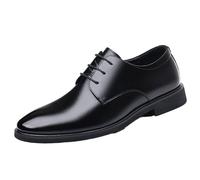 Zapatos Vestir clásicos Charol con Plataforma for Hombre, Cordones, Estilo Oxford Formal, Antideslizantes, for Negocios y Ocasiones Especiales