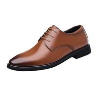 Zapatos Vestir clásicos Charol con Plataforma for Hombre, Cordones, Estilo Oxford Formal, Antideslizantes, for Negocios y Ocasiones Especiales