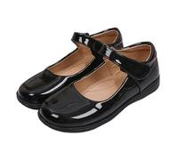 Zapatos Vestir Niña Cuero Comodos Y Elegantes Zapatos Princesa Niñas Brillantes Cómodas Ligeros Plano Antideslizantes Cenicienta Fiesta Colegio Adolescentes Shoes (33 EU, Negro1)