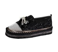 Zapatos Vintage Mujer Zapatillas Brillantes Mujer Sneakers Flamenco con Clavos De Comodos Anchas Marrones Rosa Marca Sanitarias Elegantes Zapatilla Negra Marrón Chocolate Piel Mules Dorados Dama