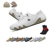 Zapatos Vogany for Mujer y Hombre, Zapatillas ortopédicas Impermeables y Transpirables VogLDeck, Zapatos Descalzos de Alpaca, Zapatos for Exteriores Nevova(White,40 EU)