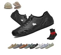 Zapatos Vogany for Mujer y Hombre, Zapatillas ortopédicas Impermeables y Transpirables VogLDeck, Zapatos Descalzos de Alpaca, Zapatos for Exteriores Nevova(Black,35 EU)