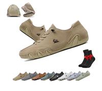 Zapatos Vogany for Mujer y Hombre, Zapatillas ortopédicas Impermeables y Transpirables VogLDeck, Zapatos Descalzos de Alpaca, Zapatos for Exteriores Nevova(Khaki,42 EU)