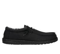 HEYDUDE Wally Canvas - Zapatos Estilo Mocasín para Hombre, Black/Black, 46