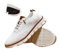 Zapatos Wearbreeze para Hombre, Urbano - Zapatos Ultra Cómodos, Zapatos Urbanos Wearbreeze, Wearbreeze Shoes Leis para Hombre, Zapatillas De Vestir De Malla (Blanco,46)