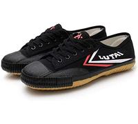 Zapatos Wu Shu Kung Fu,Zapatos de Artes Marciales Shaolin Monk,Tai Chi Zapato Unisex Lona Antideslizante Moda Qigong Zapatillas,Black-44