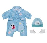 Zapf Creation Baby Born Deluxe Conjunto Vaquero - para muñecas de 43 cm - Incluye Mono, Gorro y Zapatillas - Fácil para Manos pequeñas - Fomenta la empatía y Las Habilidades sociales - Edad: 3+ años
