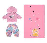 Zapf Creation Baby Born Kindergarten Ropa de Deporte - para muñecas de 36 cm - Incluye Sudadera con Capucha, Pantalones y Esterilla - Fomenta la empatía y Las Habilidades sociales - Edad: 2+ años